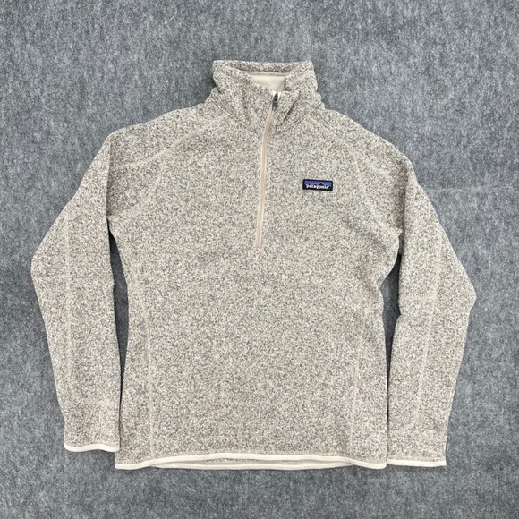 Patagonia Sweaters - Patagonia Better Sweater Womens Medium 1/4 Zip Pullover Fleece Beige New